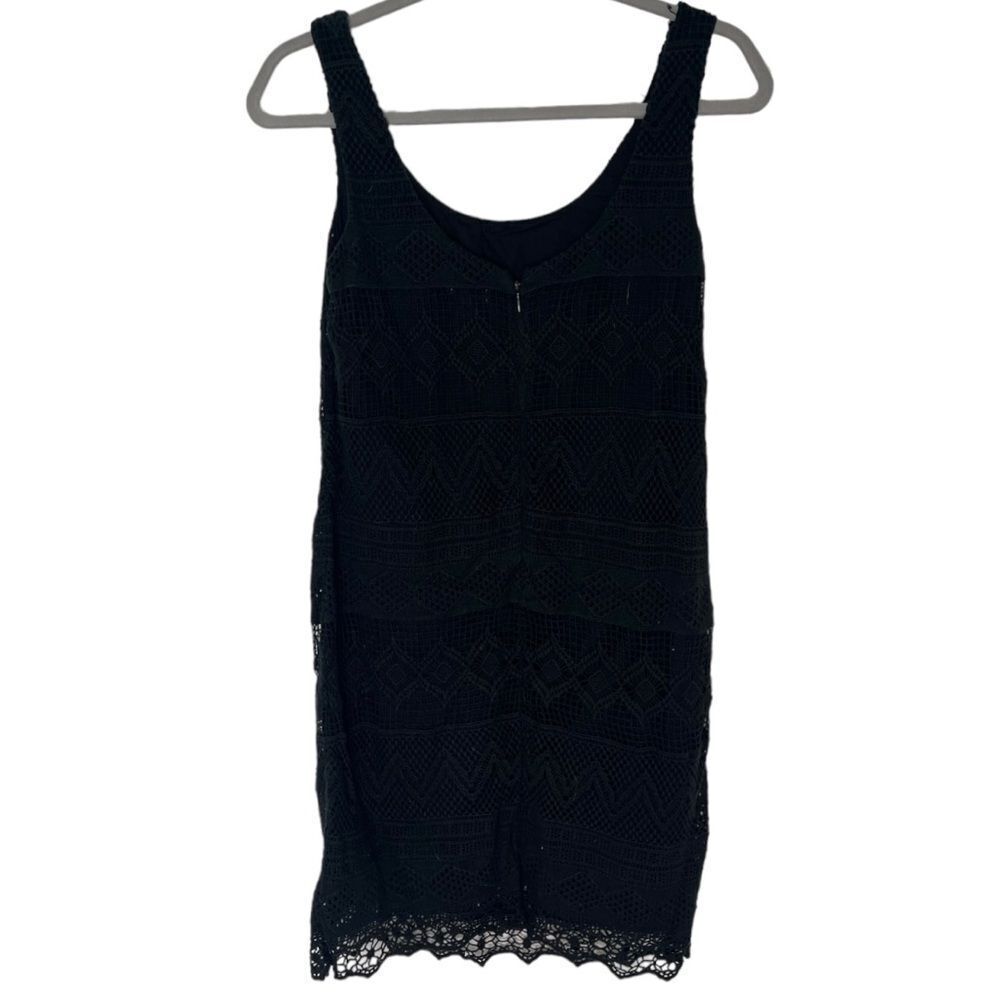 J Crew Factory Little Black Dress with Crochet Overlay - Picture 3 of 7